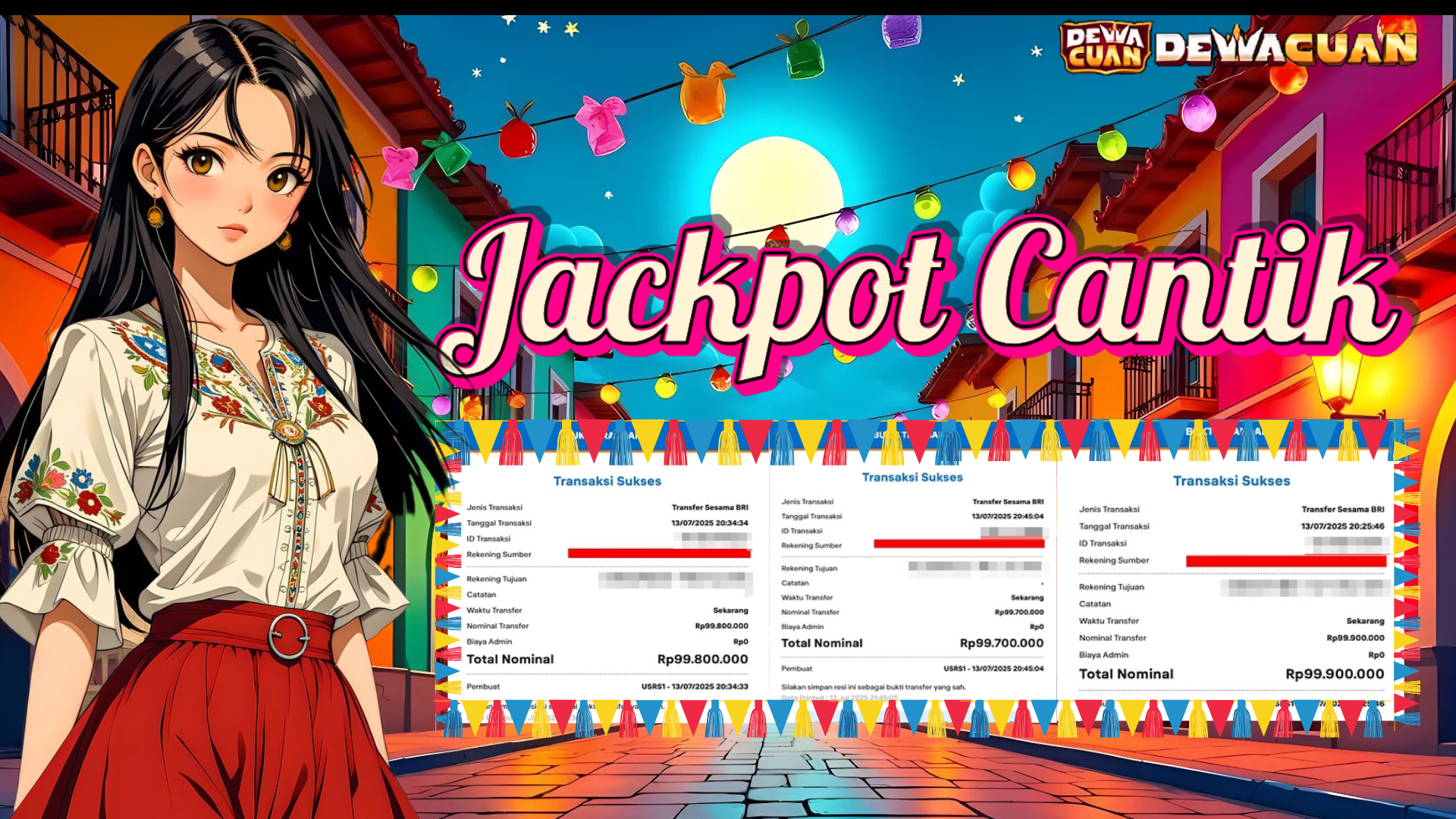 Jackpot Besar Fiesta Fortune, Member DEWACUAN ID UNTU** Menang 300 Juta!**
