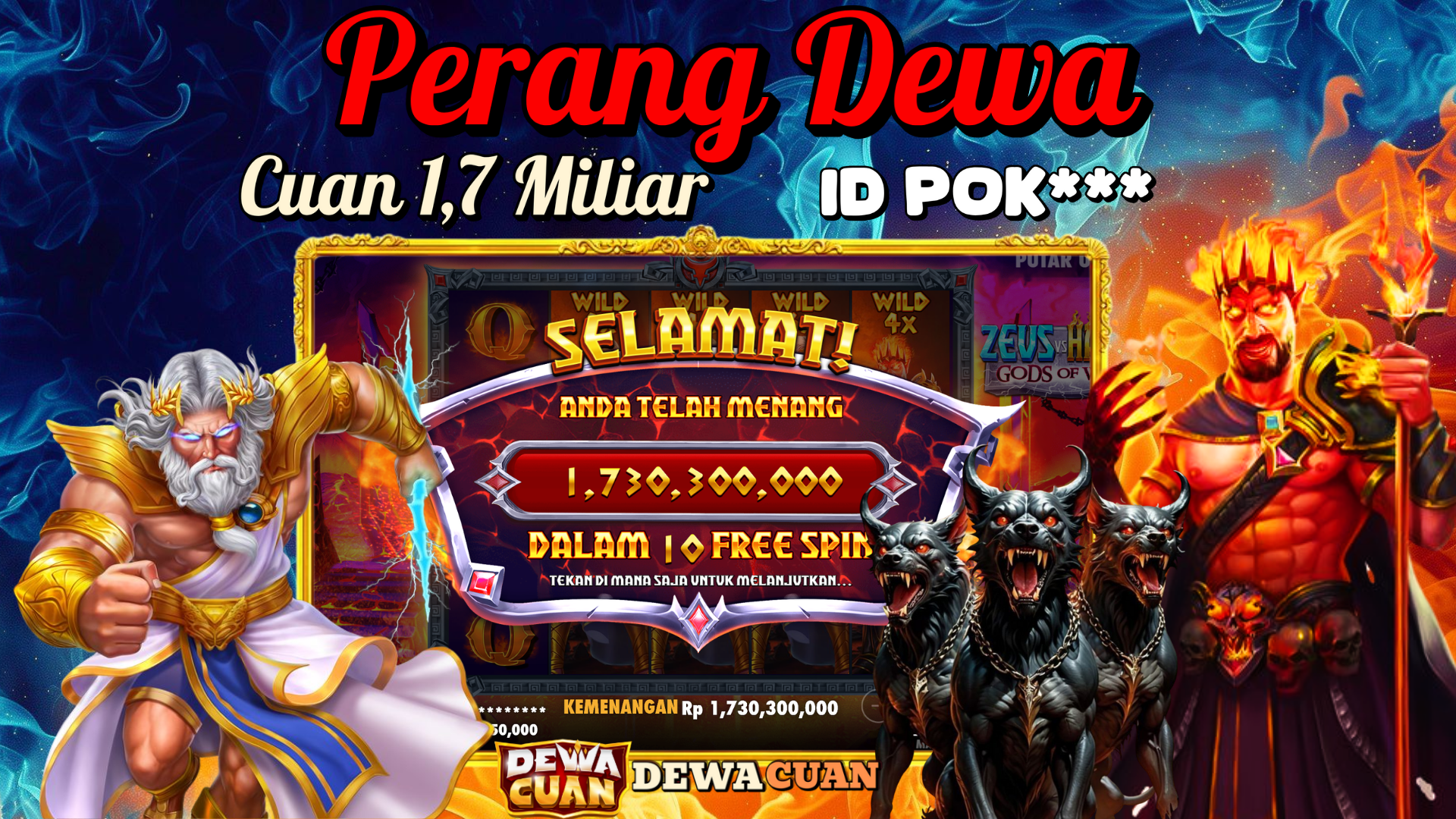 Kemenangan Zeus Vs Hades Jackpot Miliaran di DEWACUAN