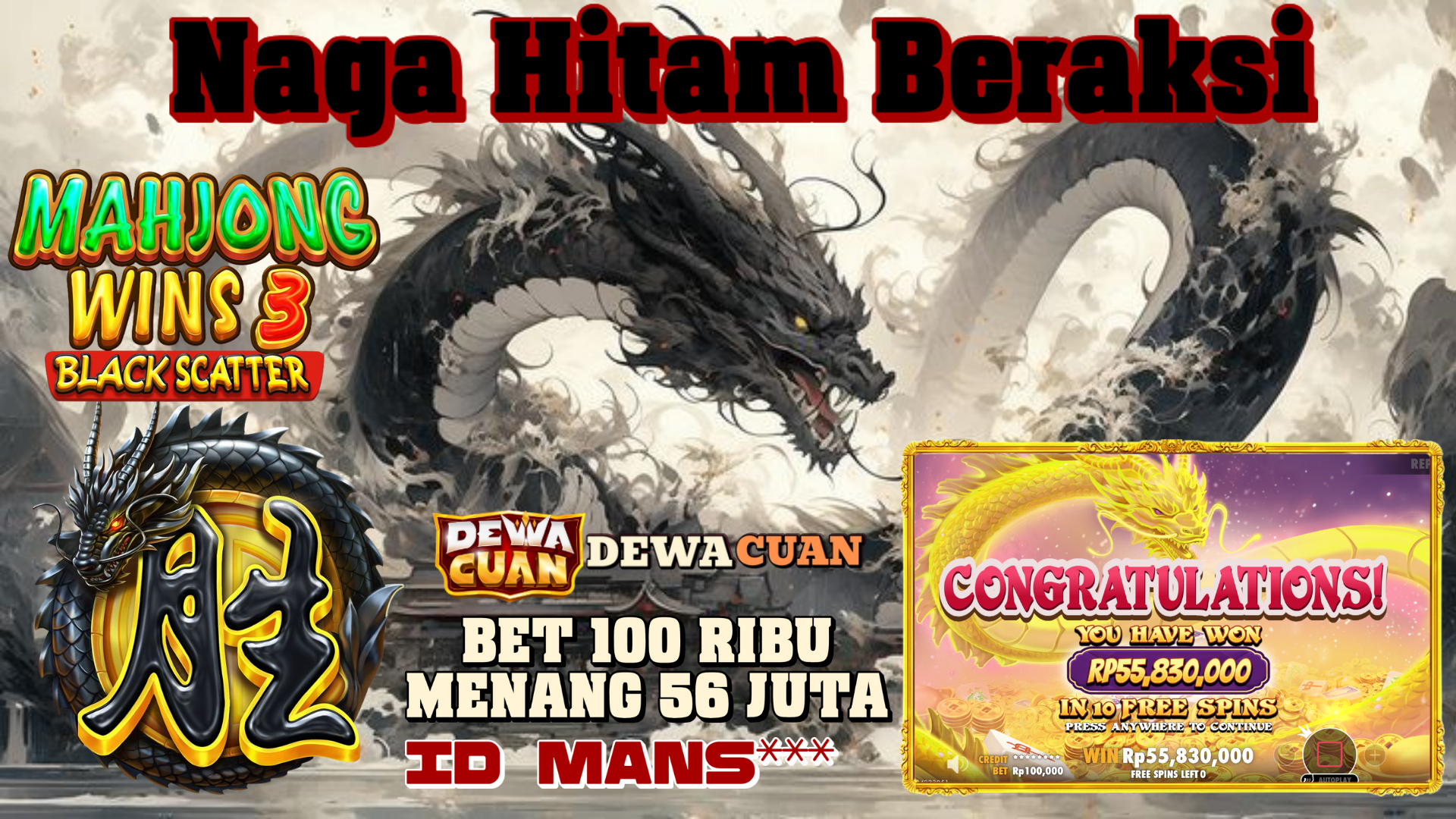 Kemenangan Mahjong Wins3 Member DEWACUAN Bawa Pulang 56 Juta