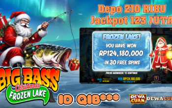 Testimoni Kemenangan DEWACUAN ID QIB* Jackpot 123 Juta di Big Bass Christmas Frozen Lake