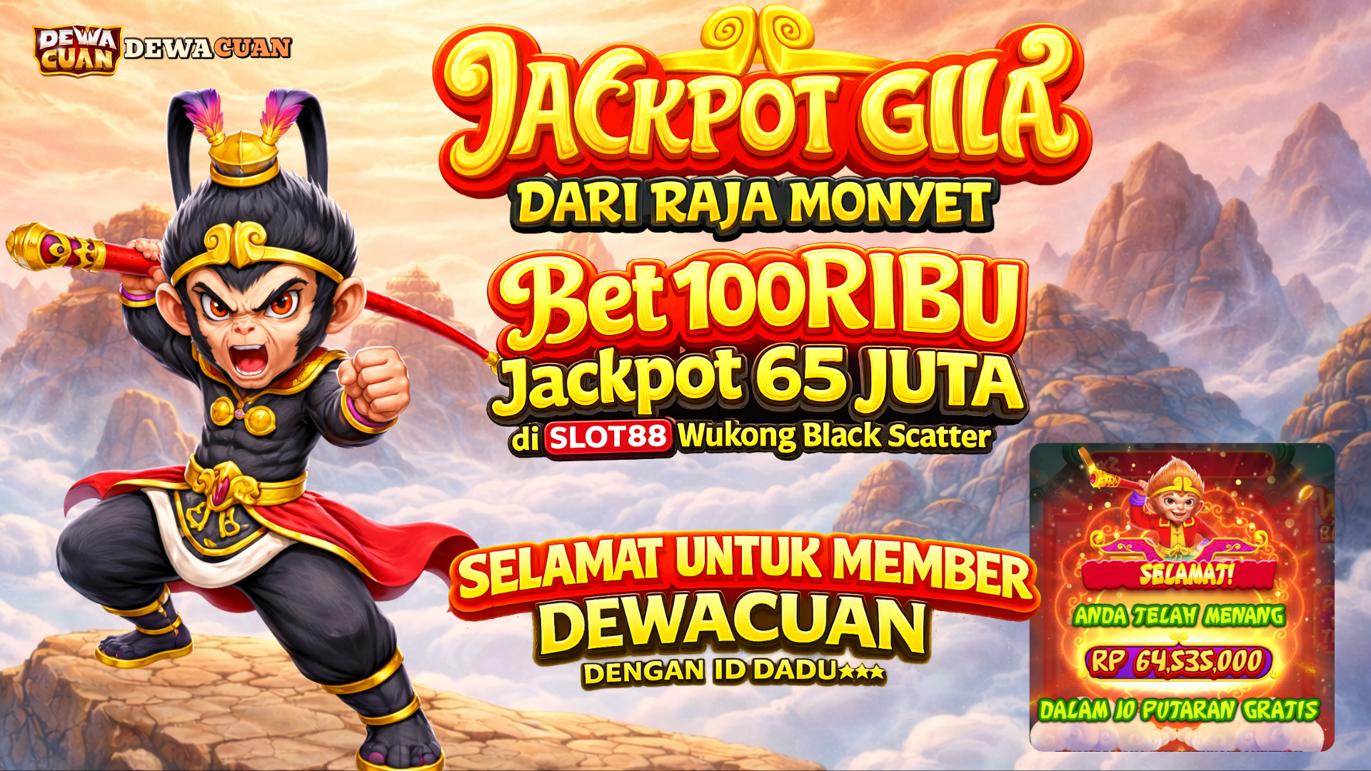 jackpot gila raja monyet